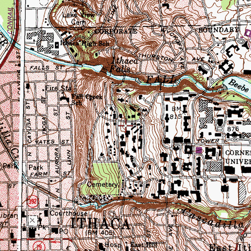 Topographic Map of Alice H Cook House, NY