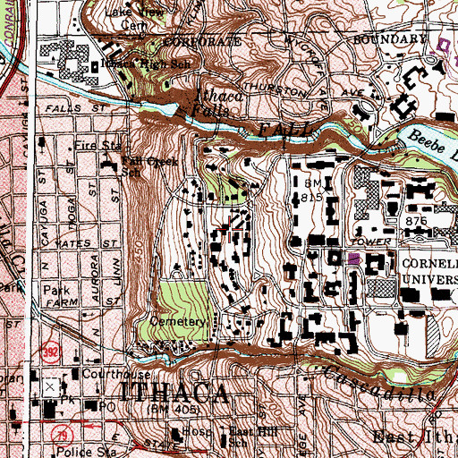Topographic Map of Carl L Becker House, NY