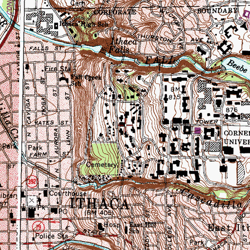 Topographic Map of Noyes Community Center, NY