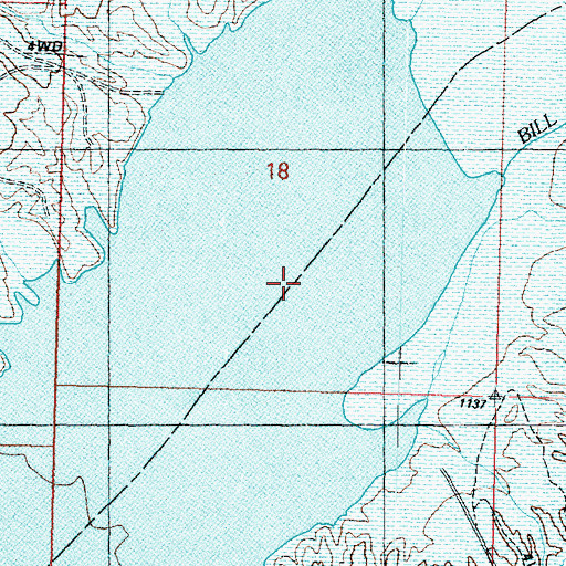 Topographic Map of Browns Crossing (historical), AZ