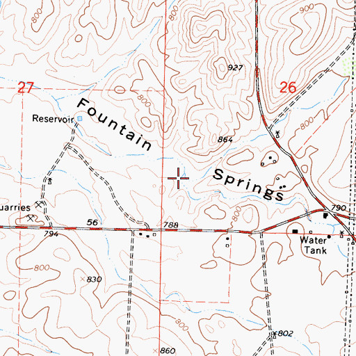 Topographic Map of Hewey Valley, CA