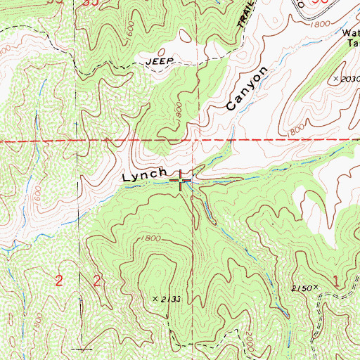 Topographic Map of Hewitt Valley, CA