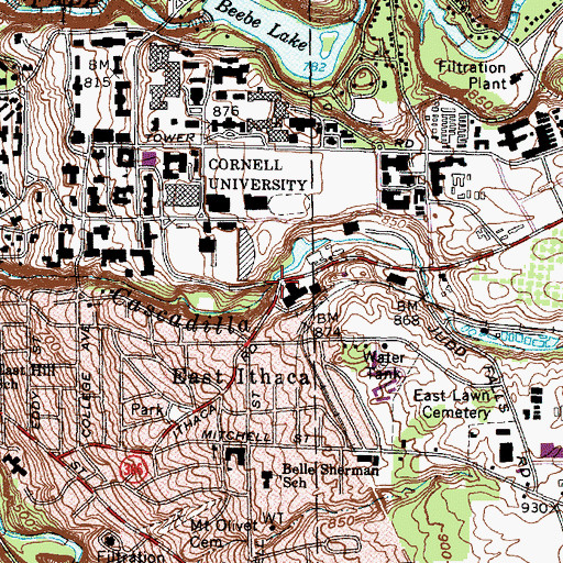 Topographic Map of Dwyer Dam Bridge, NY