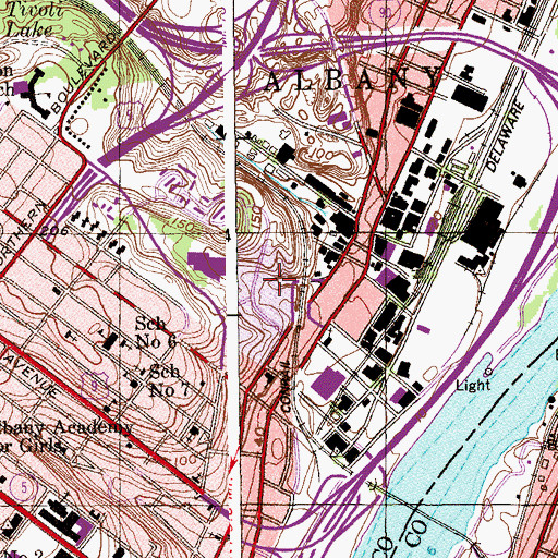 Topographic Map of Whitney M Young Community Health Center, NY