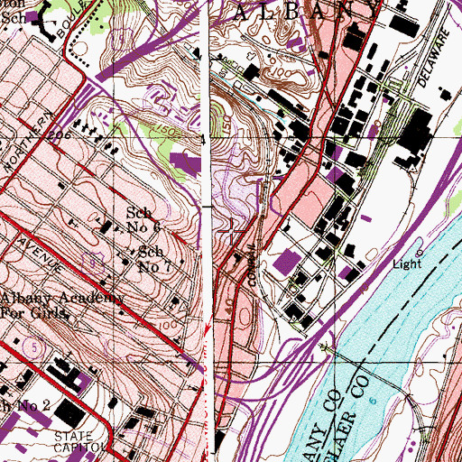 Topographic Map of Yarbrough Homes, NY