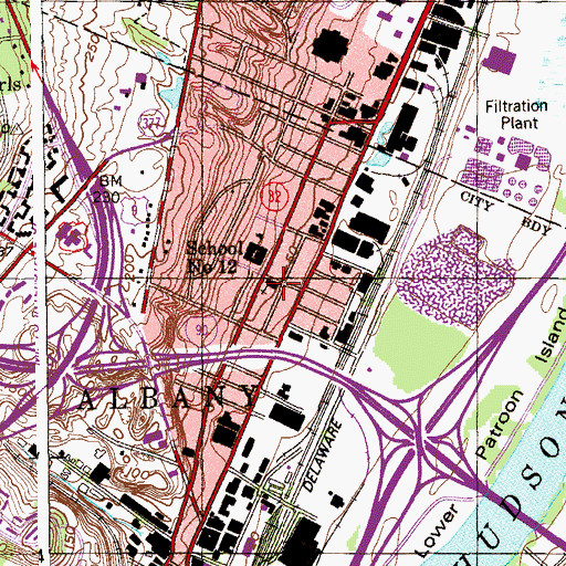 Topographic Map of Sacred Heart Roman Catholic Church, NY