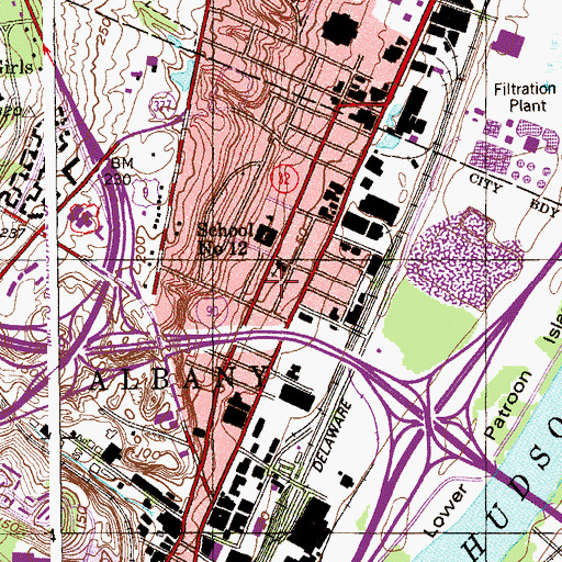 Topographic Map of Homestead Home For The Aged, NY
