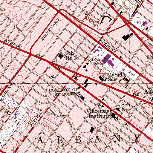 Topographic Map of Saint Andrew's Episcopal Church, NY