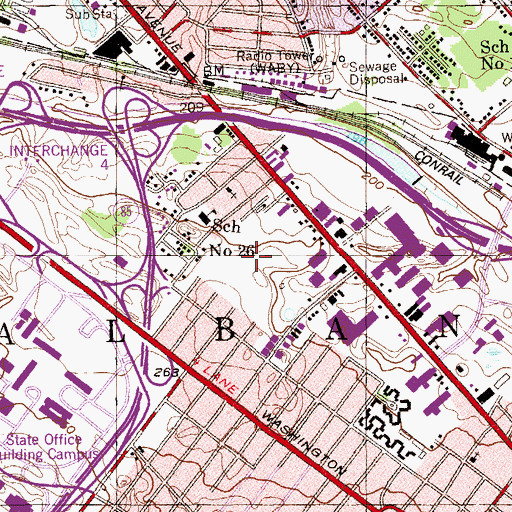 Topographic Map of Westland Hills Park, NY