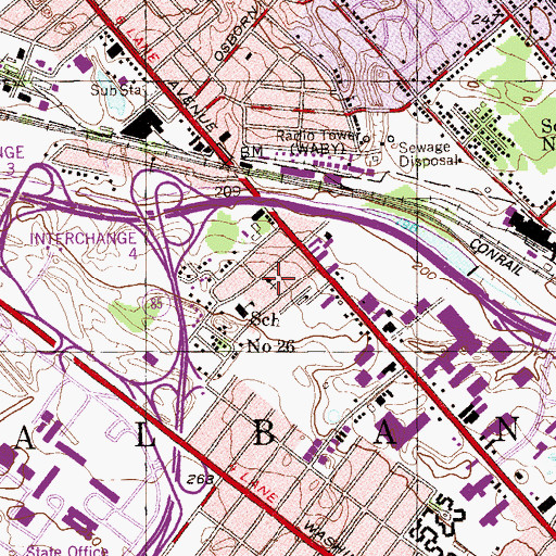Topographic Map of Tremont Street Chapel, NY