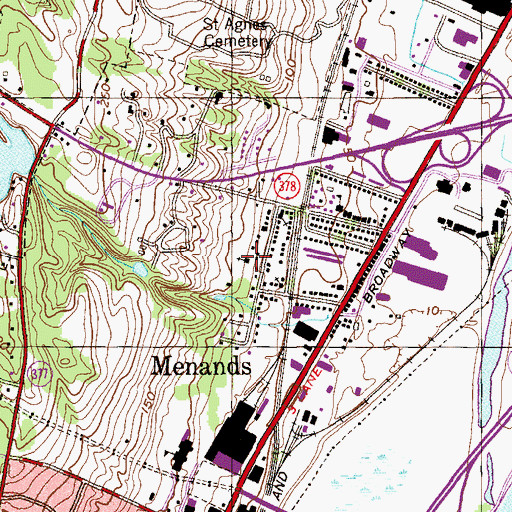 Topographic Map of Saint Joan of Arc Roman Catholic Church, NY