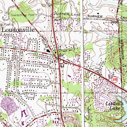 Topographic Map of Loudonville Presbyterian Church, NY