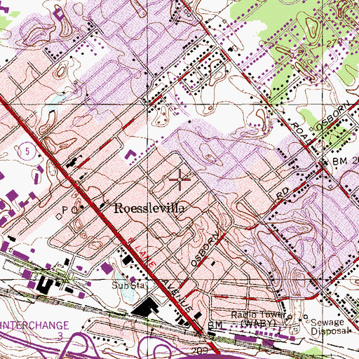 Topographic Map of Calvary Baptist Church, NY