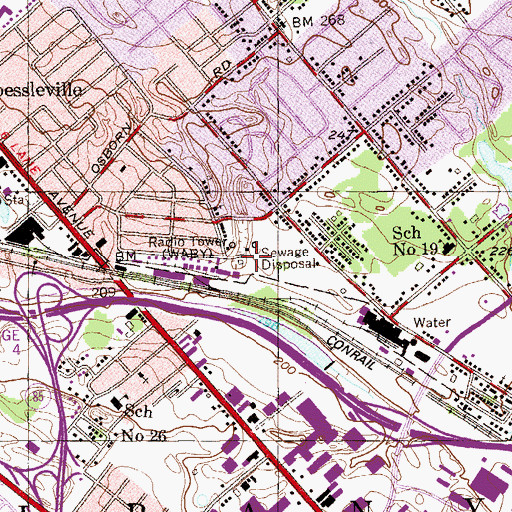 Topographic Map of Albany-Schenectady Road Sewage Disposal Plant (historical), NY