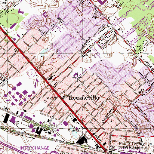 Topographic Map of Our Lady of Mercy School, NY
