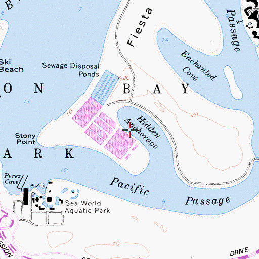 Topographic Map of Hidden Anchorage, CA