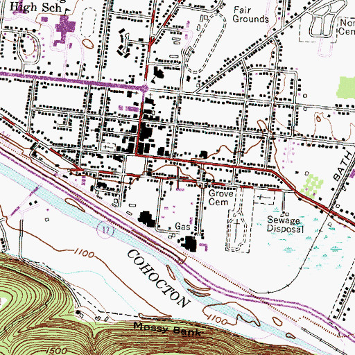 Topographic Map of Saint Mary's Roman Catholic Church, NY