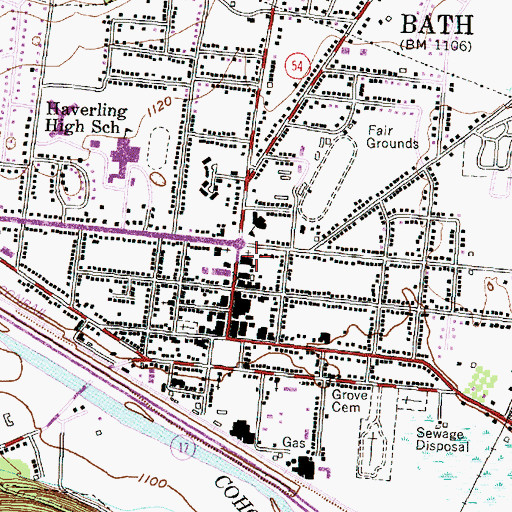 Topographic Map of Saint Thomas Episcopal Church, NY