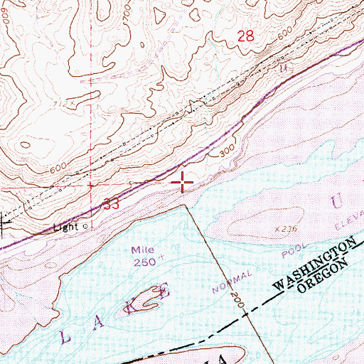 Topographic Map of Pine Creek Treaty Fishing Access Site, WA
