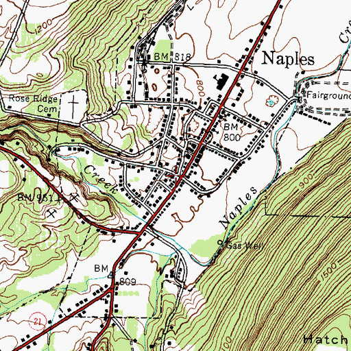 Topographic Map of First Methodist Church, NY