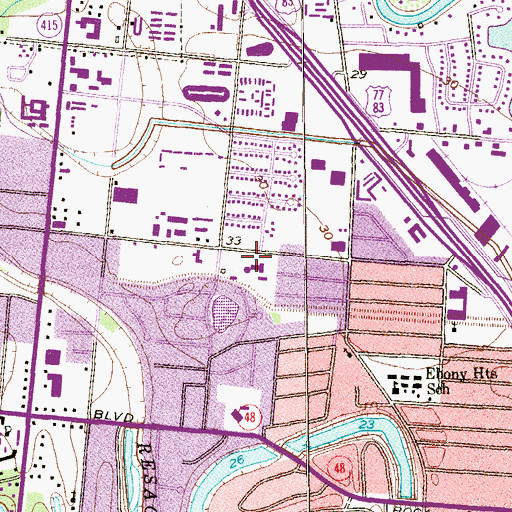 Topographic Map of Saint Mary's Catholic School, TX
