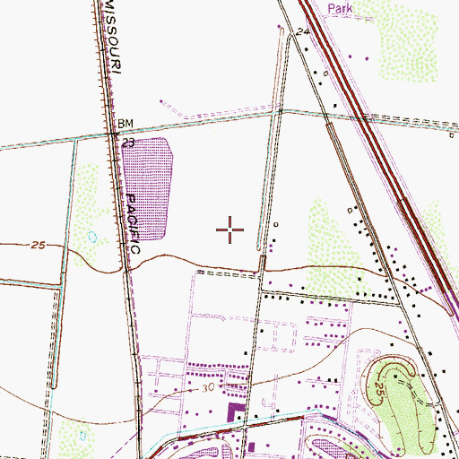 Topographic Map of Benavides Elementary School, TX