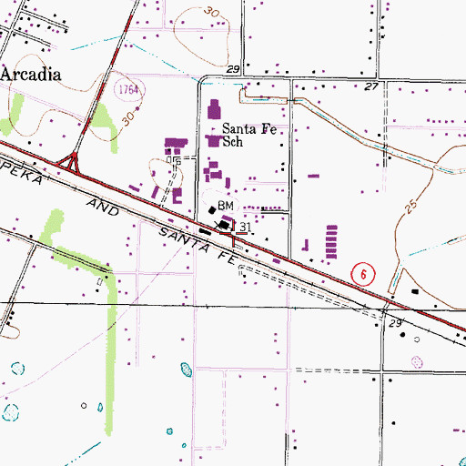 Topographic Map of Galveston County Juvenile Justice Alternative Education Program, TX