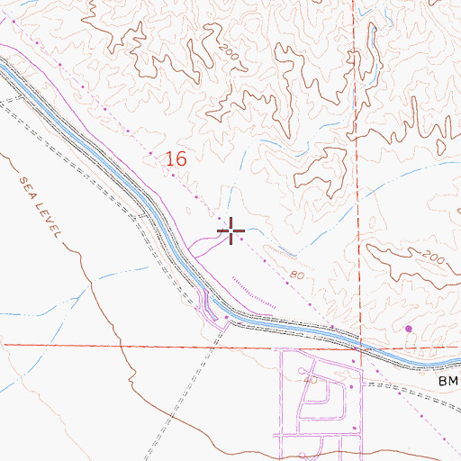 Topographic Map of Hidden Spring Canyon, CA