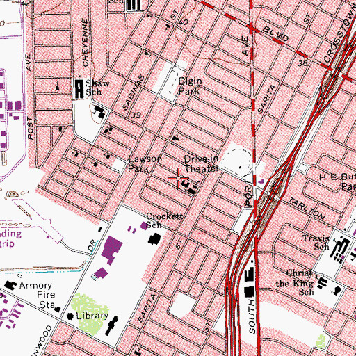 Topographic Map of Holy Family Elementary School, TX