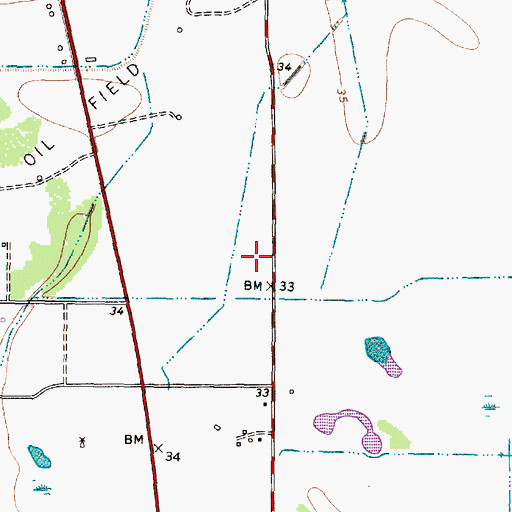 Topographic Map of Frontier Elementary School, TX