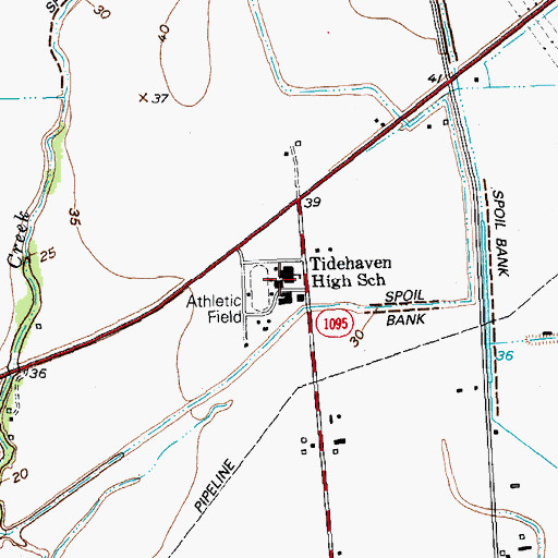 Topographic Map of Matagorda County Alternative Education School, TX
