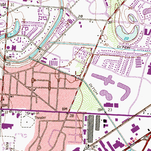 Topographic Map of Brownsville Seventh Day Adventist School, TX