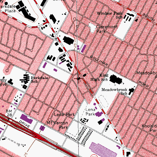 Topographic Map of Faith Christian School, TX
