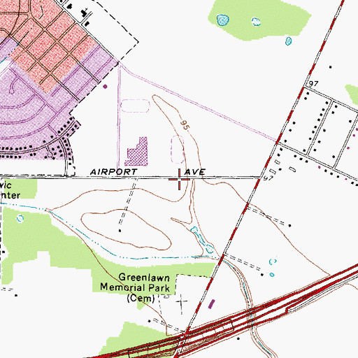 Topographic Map of Texana Center - Rosenberg Behavioral Healthcare Clinic, TX