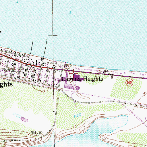 Topographic Map of Port Isabel High School, TX