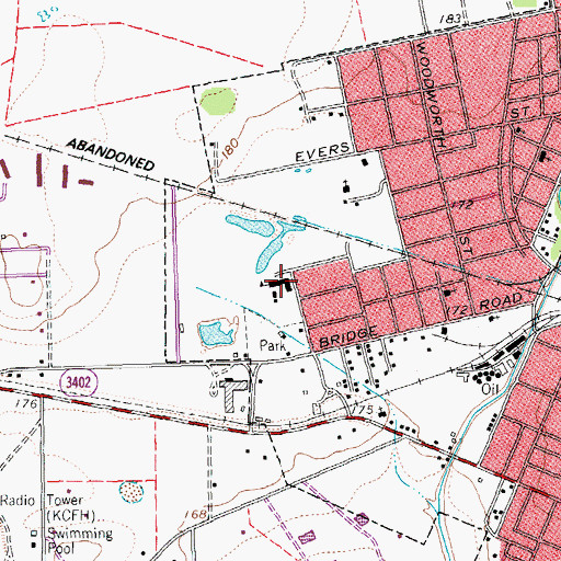 Topographic Map of Daule Special Education Cooperative School, TX