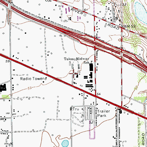 Topographic Map of Alter Education Center, TX