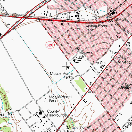 Topographic Map of Cornerstone Christian Academy, TX