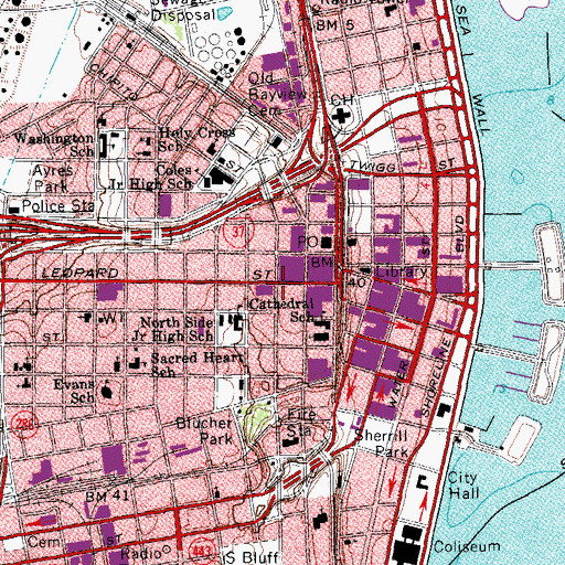 Topographic Map of Nueces County Juvenile Justice Alternative Education Program School, TX