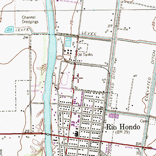 Topographic Map of Rio Hondo Elementary School, TX