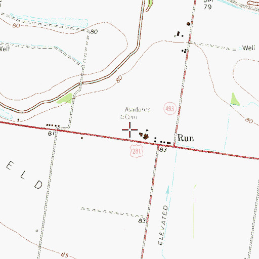 Topographic Map of Runn Elementary School, TX