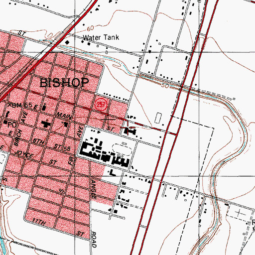 Topographic Map of Saint Paul Lutheran School, TX