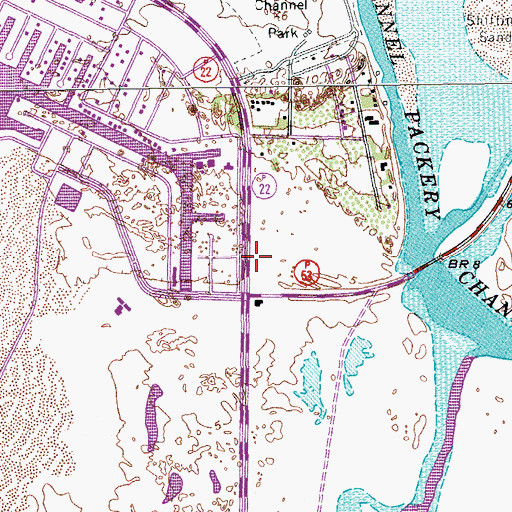 Topographic Map of Seashore Learning Center, TX