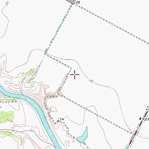 Topographic Map of Yorktown Christian Academy, TX