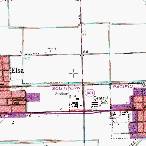 Topographic Map of Edcouch - Elsa High School, TX