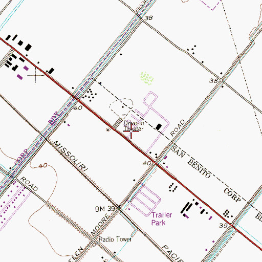 Topographic Map of Darrell Hester Juvenile Detention Center, TX