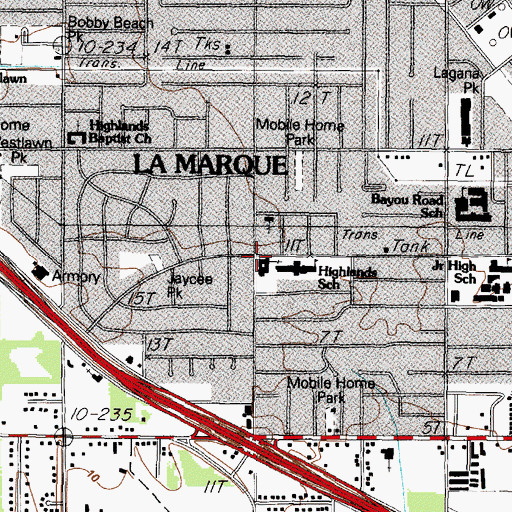 Topographic Map of Saint Michael's Episcopal School, TX