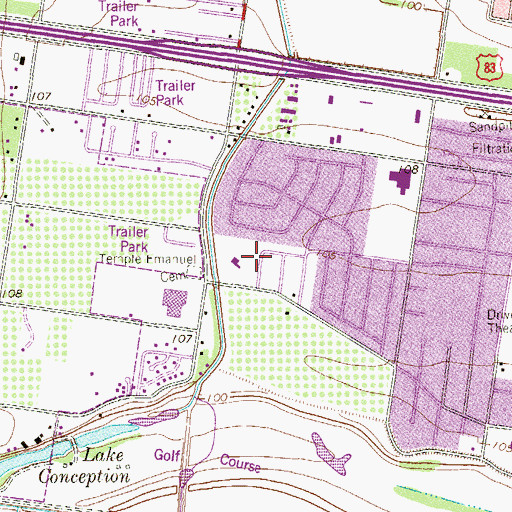 Topographic Map of Upper Valley Seventh Day Adventist Elementary School, TX