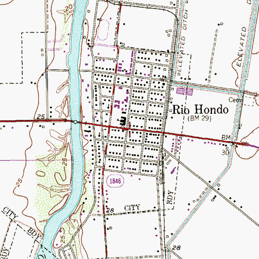 Topographic Map of Cameron County Juvenile Justice Alternative Education Program School, TX