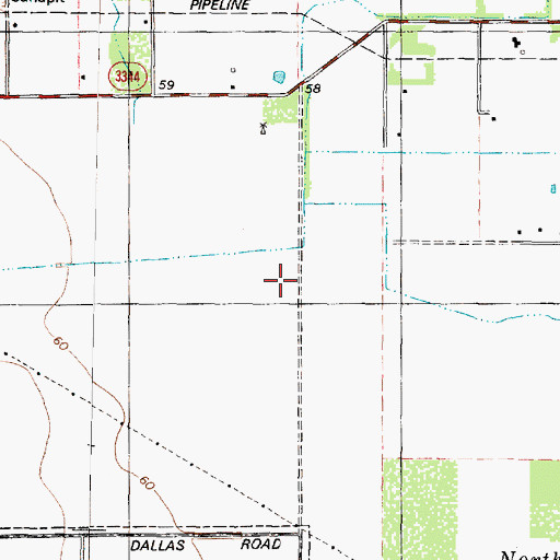 Topographic Map of Silverlake Elementary School, TX